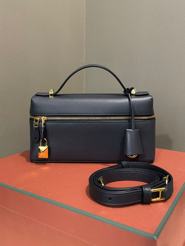 Loro Piana Extra Bag L23 Dark Navy Calfskin