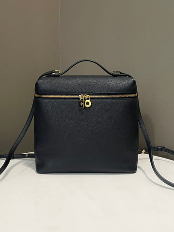 Loro Piana Extra Pocket Backpack L23.5 Midnight Grainy Calfskin