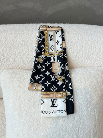 Louis Vuitton Bandeau Scarf Black / White