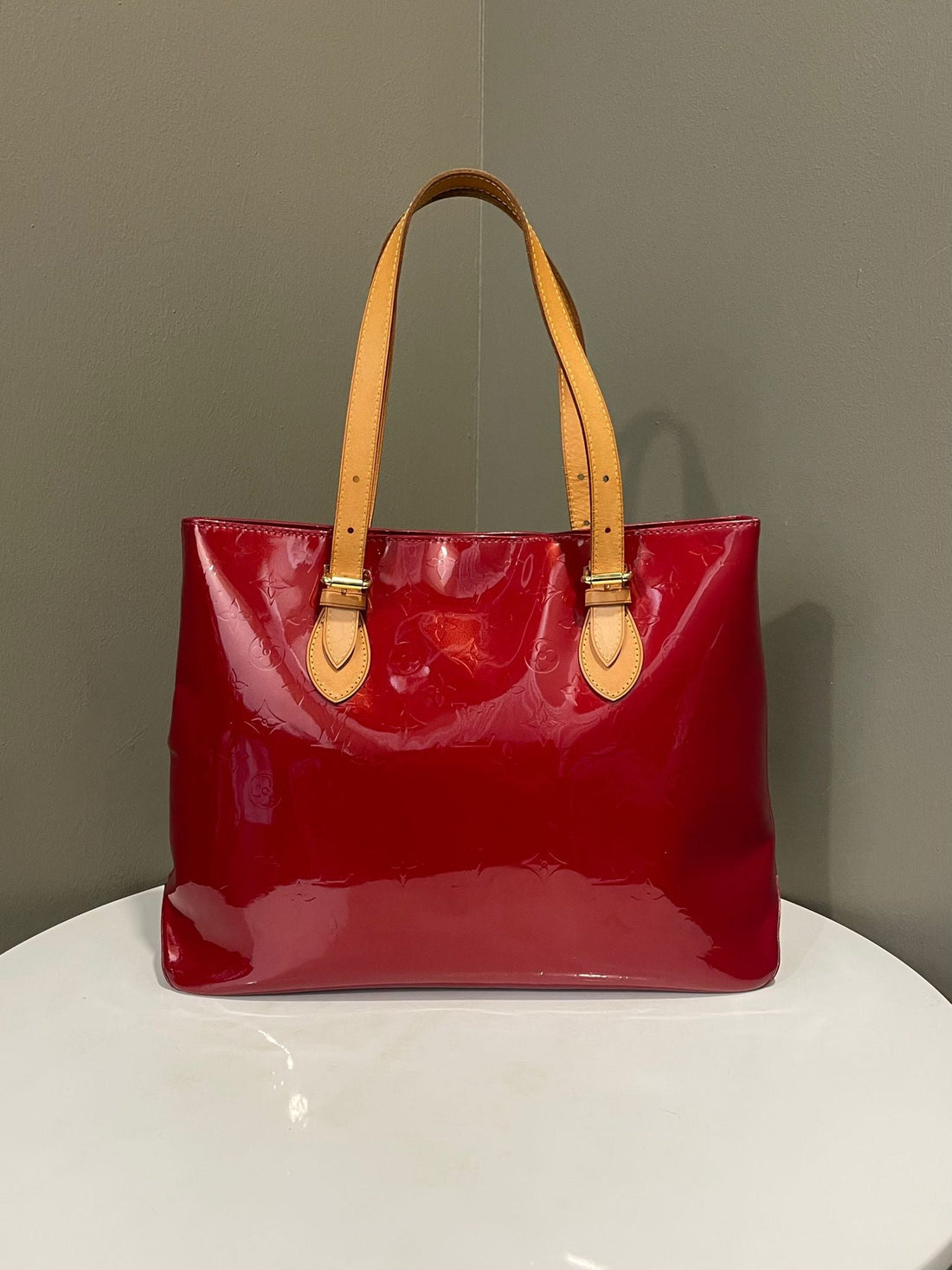 Louis Vuitton Brentwood Shoulder Bag  Red Vernis