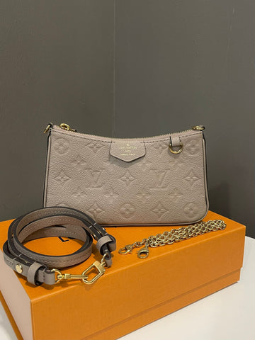 Louis Vuitton Easy Pouch on Strap Taupe Monogram Empreinte Leather