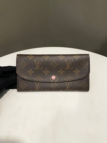 Louis Vuitton Emilie Wallet Rose Ballerine / Classic Monogram