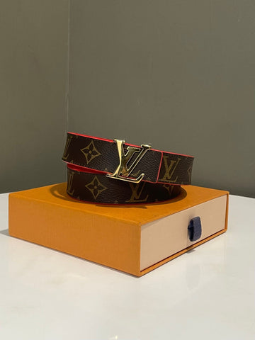 Louis Vuitton Initial Belt Monogram / Cherry Red
