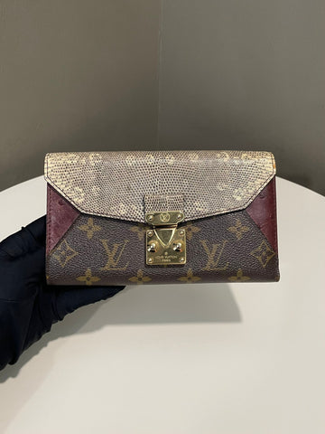 Louis Vuitton Majestueux Wallet Monogram, Ostrich, Python