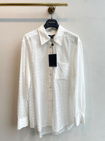 Louis Vuitton Monogram Flowy Shirt White Cotton / Silk