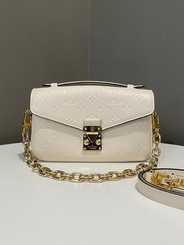 Louis Vuitton Pochette Metis East West Creme Monogram Empreinte