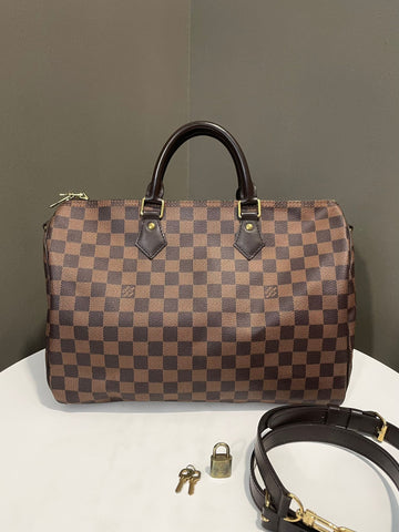 Louis Vuitton Speedy Bandouliere 35 Damier Ebene