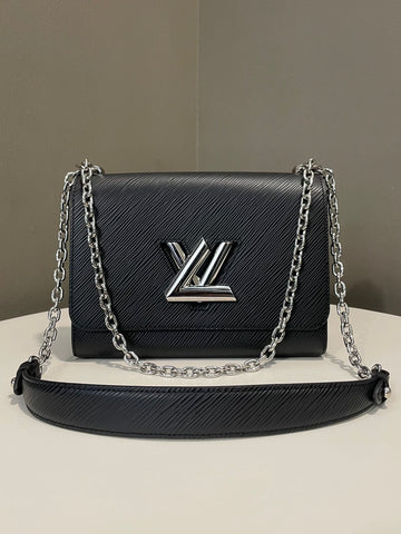 Louis Vuitton Twist MM Bag Black Epi Leather