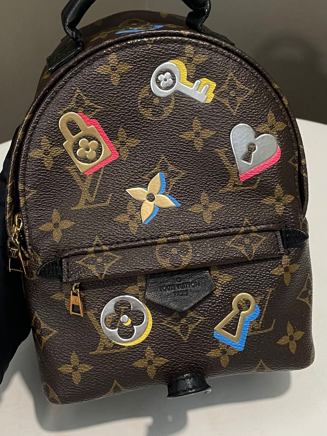 Louis Vuitton Love Lock Palm Spring Mini Backpack Classic Monogram