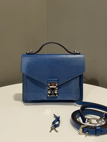 Louis Vuitton Monceau BB Blue Epi