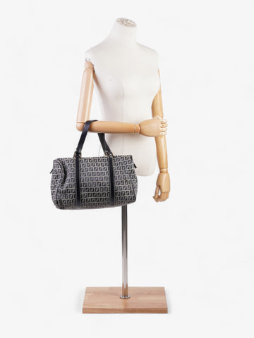 Fendi   Zucchino Boston Navy / Grey Canvas