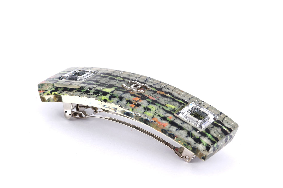 Chanel Hairclip, Tweed Inside, no Box
