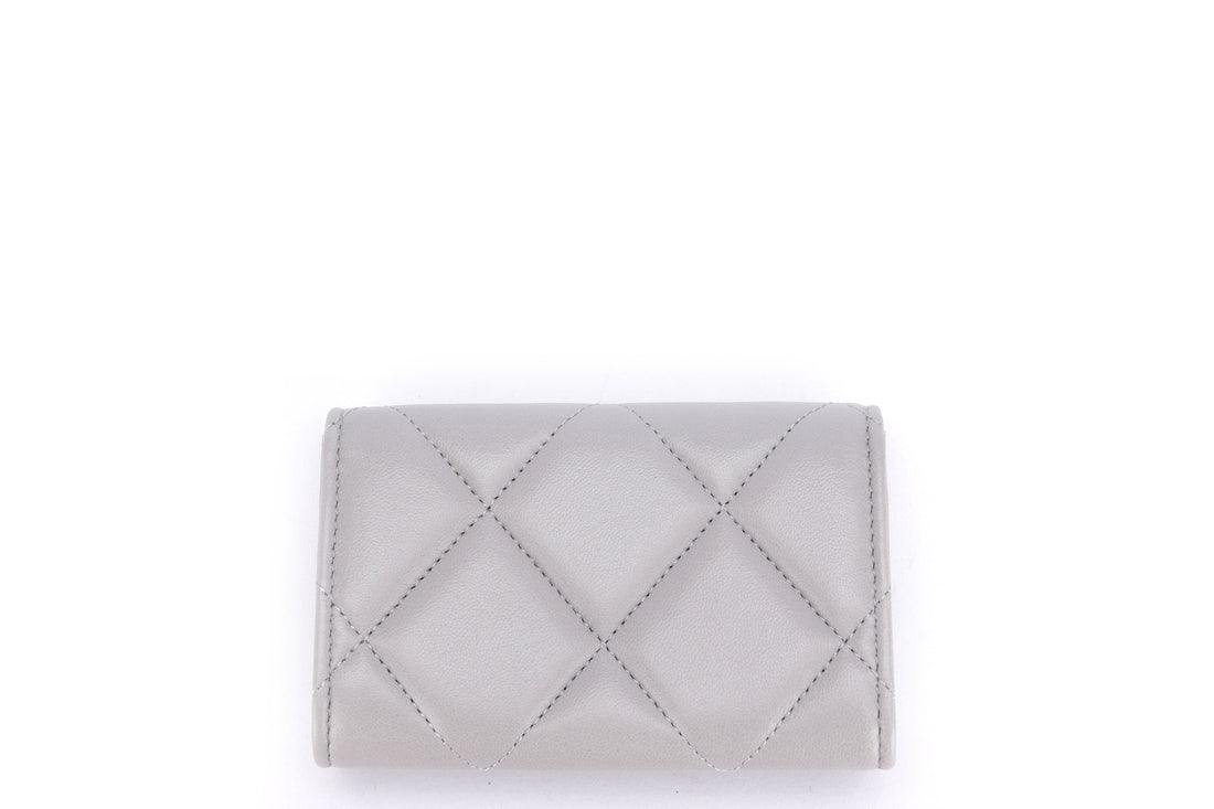 Chanel 19 Light Grey  Case (T9PGxxxx), Silver Hardware, with Dust Cover & Box