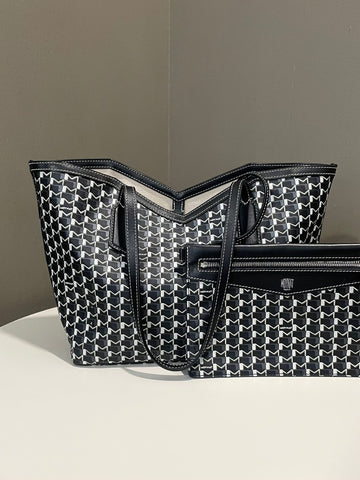 Moynat M Tote Black and White Monogram Canvas