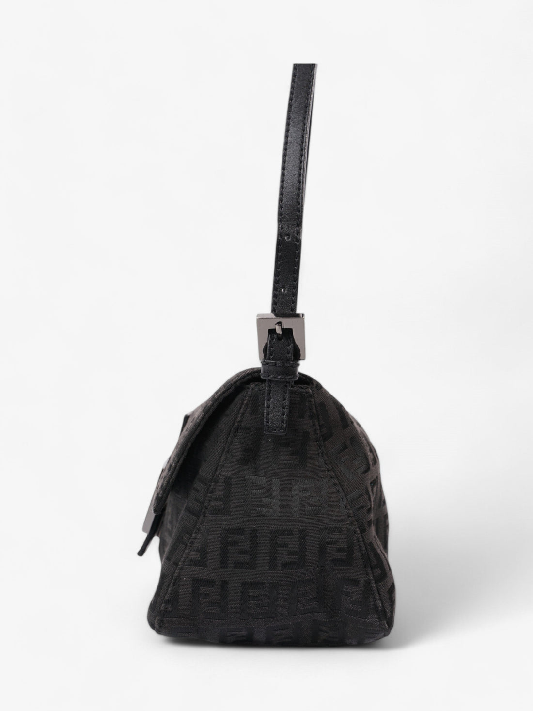 Fendi Mamma Baguette Black Canvas Mini