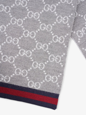 Gucci GG Scarf GG Supreme / Red / Blue Wool