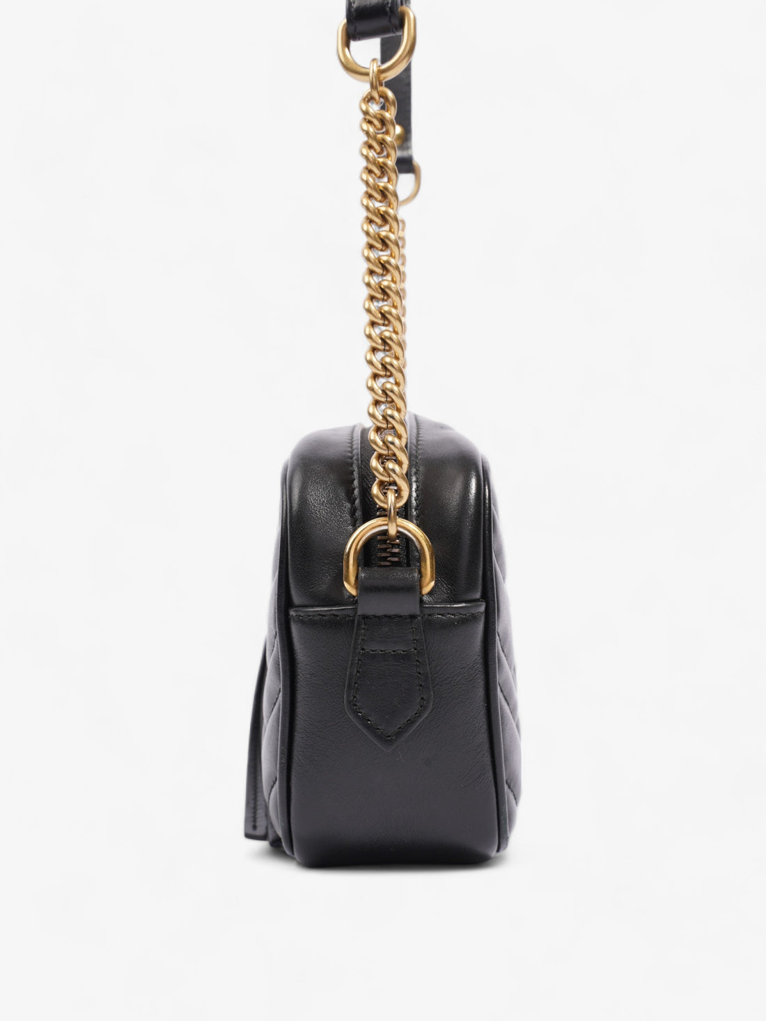 Gucci GG Marmont Black Matelasse Leather Mini