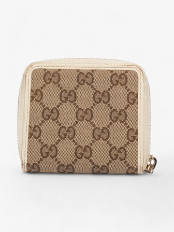 Gucci GG Bi-Fold Wallet Beige / White Canvas
