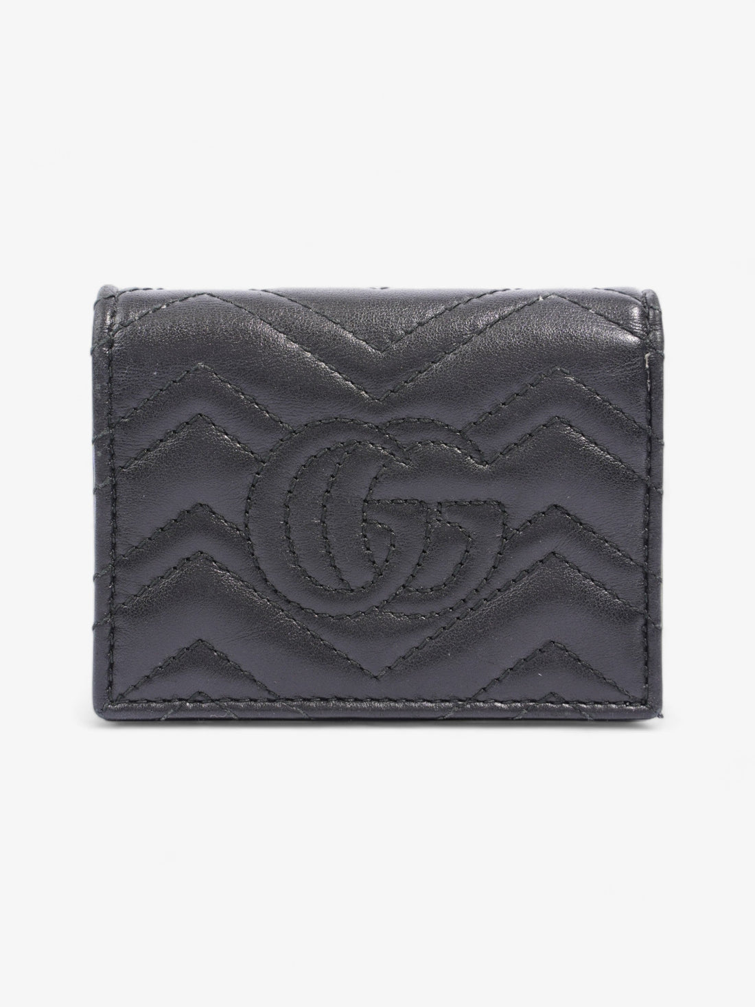 Gucci GG Marmont  Case Wallet Black Matelasse Leather