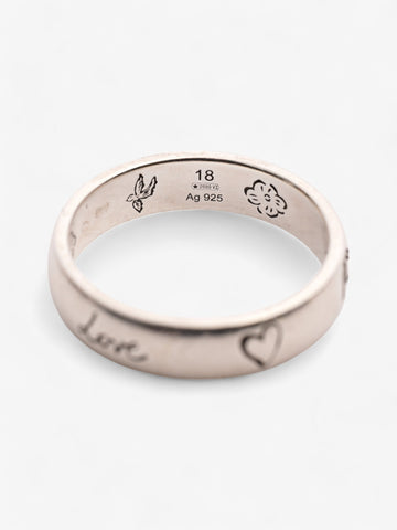 Gucci Blind for Love Ring Silver Silver Sterling 18 (58mm)