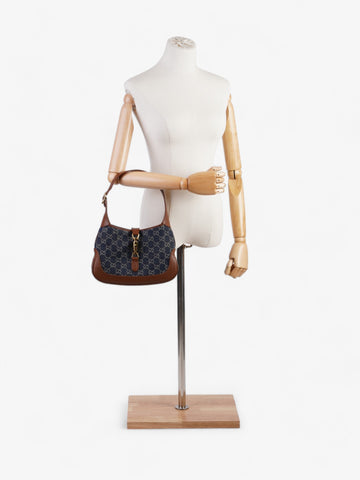Gucci Jackie 1961 Blue / Brown Denim Small