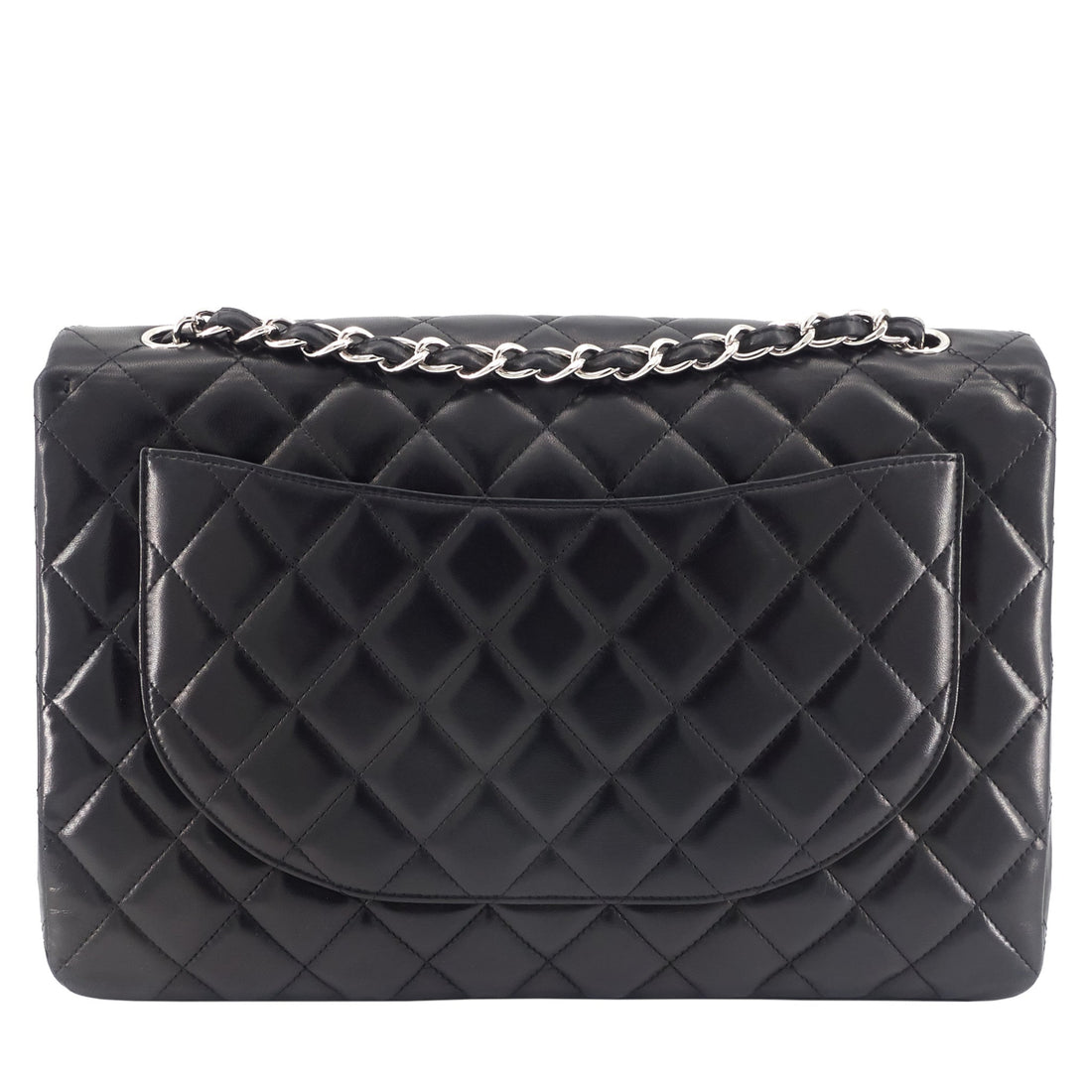 Classic Maxi Single Flap Lambskin Leather Bag
