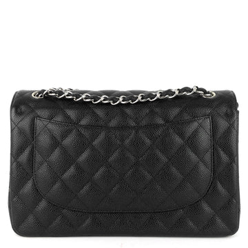 Chanel Double Flap Quilted Caviar Leather Bag