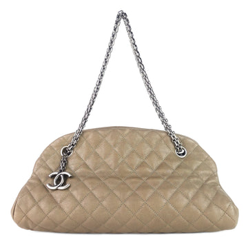 Just Mademoiselle Medium Caviar Leather Bowler Bag
