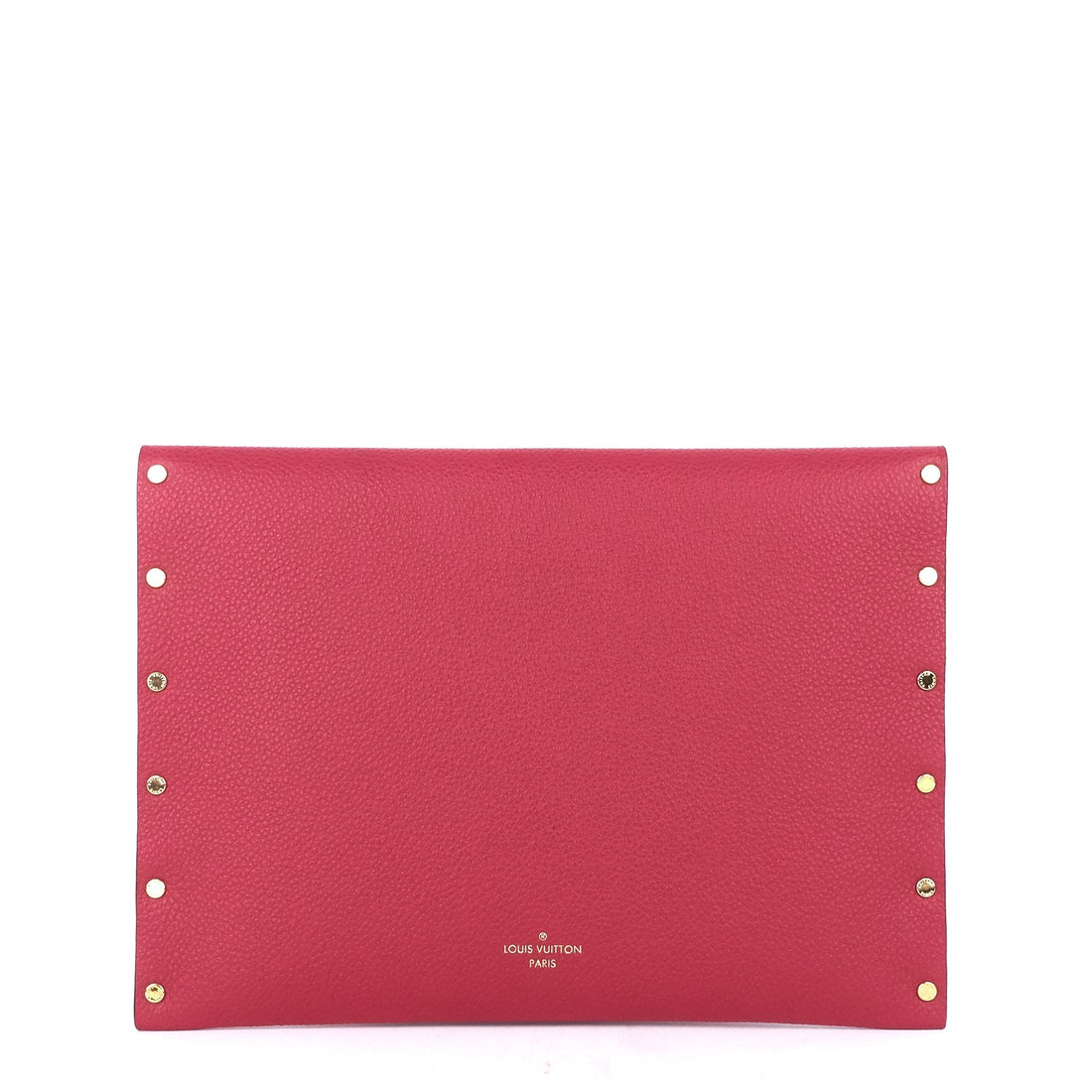 Louis Vuitto Enveloppe MM Rivets Grained Leather Clutch Bag
