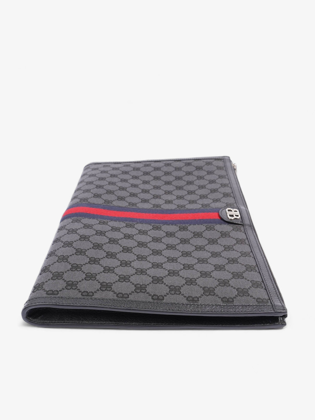Gucci x Balenciaga The Hacker Project Laptop Pouch Black / Blue And Red Stripe Canvas