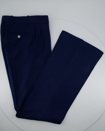 Gucci Navy Blue Linen Tailored Suit Tro rs IT 40 (UK 8)