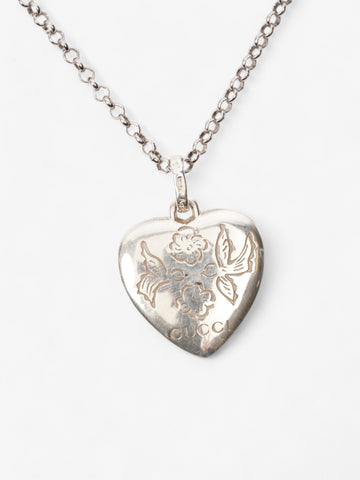 Gucci Blind For Love Necklace Silver Silver Sterling