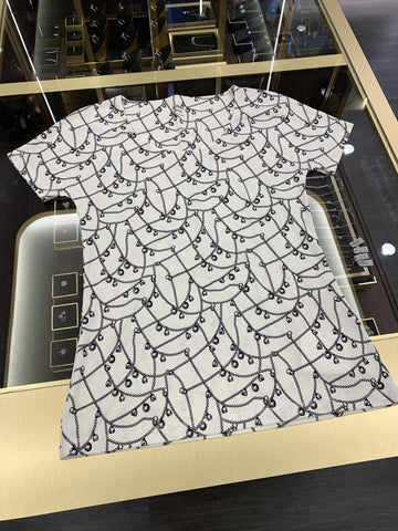 Hermes Robe Micro Col Danse  T-Shirt White / Navy