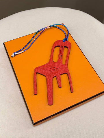 Hermes Petite H Chaise Charm Red / Rouge H