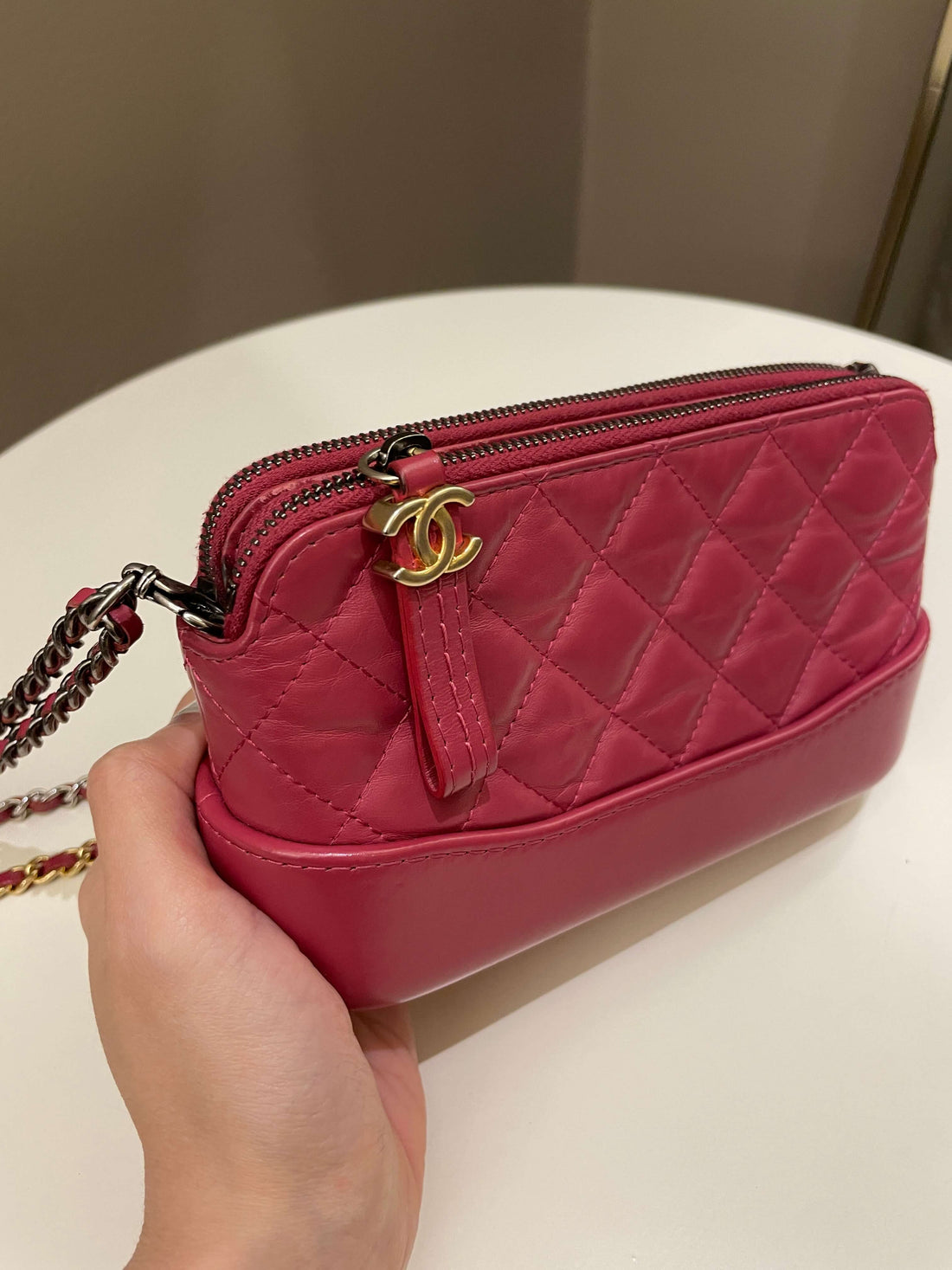 Chanel Gabrielle Clutch On Chain 
Rose Fuchsia