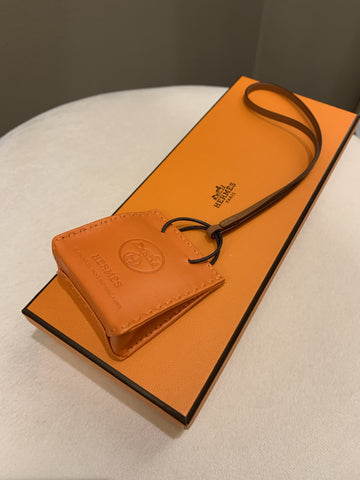 Hermes Paper Bag Charm Orange Feu