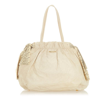 Prada Bow Leather Satchel (SHG-19627)