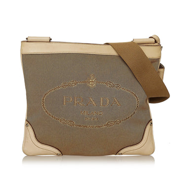 Prada Canapa Logo Canvas Crossbody Bag (SHG-29482)