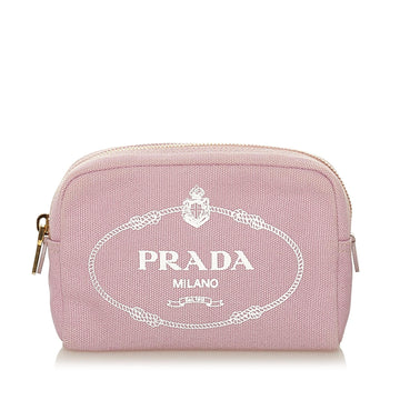 Prada Canapa Logo Canvas Pouch (SHG-34376)