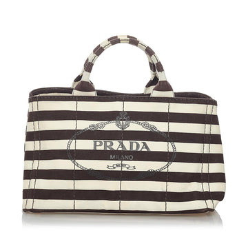 Prada Canapa Logo Canvas Satchel (SHG-30286)