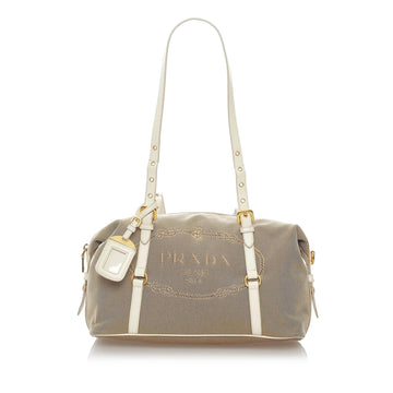 Prada Canapa Logo Canvas Shoulder Bag (SHG-32715)