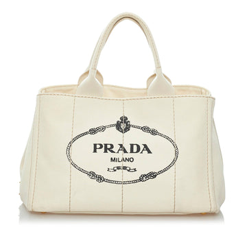 Prada Canapa Logo Canvas Tote Bag (SHG-29655)