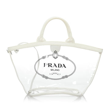 Prada Canapa Logo Vinyl Handbag (SHG-29931)