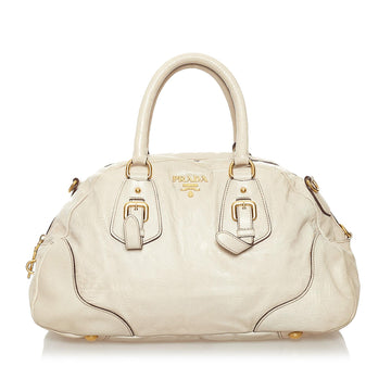 Prada Embossed Leather Satchel (SHG-33277)
