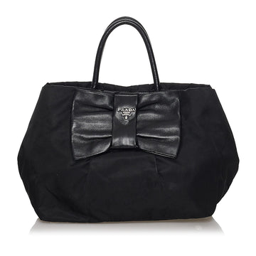 Prada Fiocco Bow Tessuto Handbag (SHG-30258)