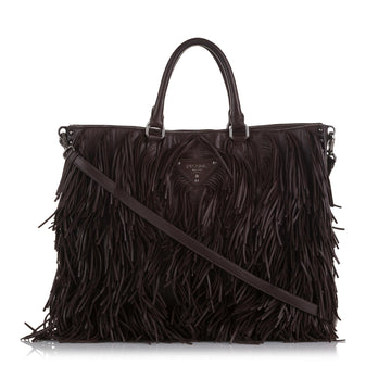 Prada Nappa Fringe Satchel (SHG-cqu8wr)