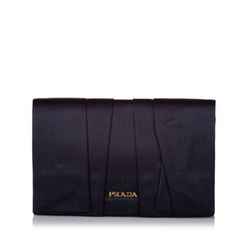 Prada Pleated Satin Clutch Bag (SHG-31019)