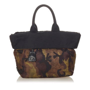 Prada Reversible Tessuto Camouflage Satchel (SHG-22506)