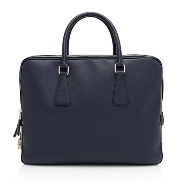 Prada Saffiano Borsa Da Viaggio Travel Briefcase (SHF-KwCbKA)