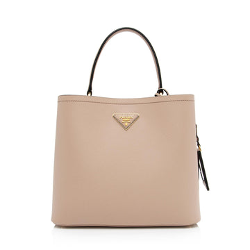 Prada Saffiano Cuir Panier Medium Bucket Bag (SHF-zU2Zyh)